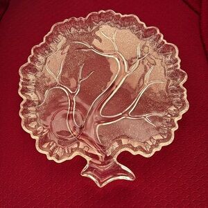 Vintage Tree serving platter with place for dip bowl